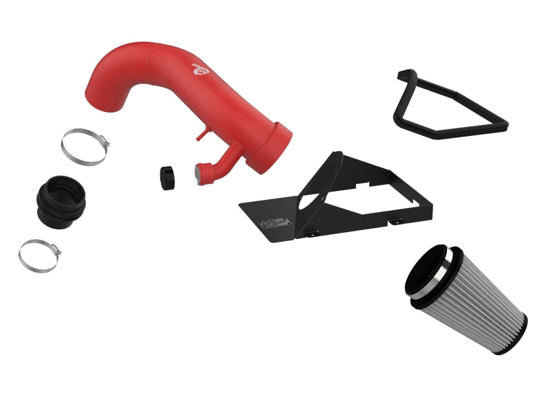 aFe Rapid 15-21 VW GTI L4 2.0L Induction Red Edition Cold Air Intake System w/ Pro DRY S Filter - Graveyard Performance