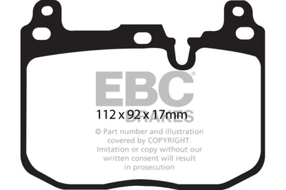 EBC 14+ BMW M3 3.0 Twin Turbo (F80) Redstuff Front Brake Pads - Graveyard Performance