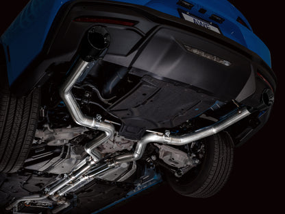 AWE 2024 Ford Mustang GT Fastback S650 RWD Track Edition Catback Exhaust w/ Dual Diamond Black Tips - Graveyard Performance