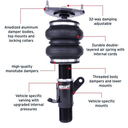 Air Lift Performance 12-25 Subaru BRZ / 12-20 Toyota GT86 Front Air Suspension Kit - Graveyard Performance