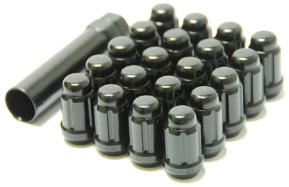 Wheel Mate Muteki Closed End Lug Nuts - Deep Black 12x1.50 - Graveyard Performance