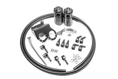 Radium 14-19 Chevrolet Corvette LT1 CCV Fluid Lock Dual Catch Can Kit - Graveyard Performance