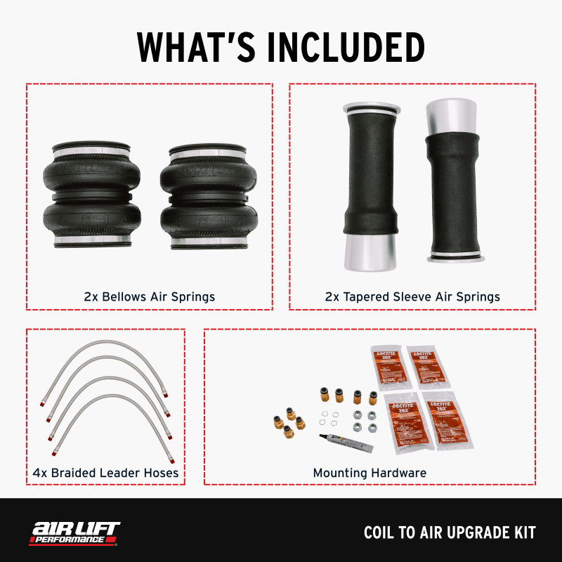 Air Lift 14-24 Infiniti Q50 (w/ Ball Lower Mount) Coil to Air Upgrade Kit - Graveyard Performance