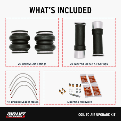 Air Lift 14-24 Infiniti Q50 (w/ Ball Lower Mount) Coil to Air Upgrade Kit - Graveyard Performance
