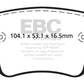 EBC 15-21 Volkswagen GTi 2.0 Turbo Greenstuff Rear Brake Pads