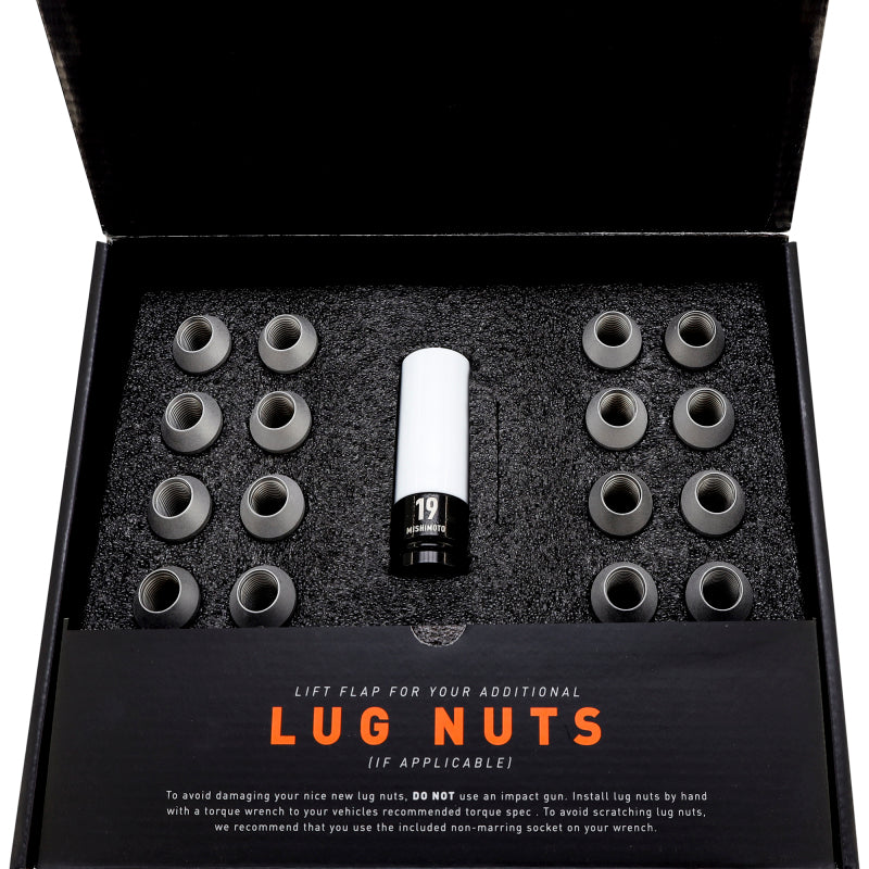Mishimoto Steel Locking Lug Nuts M14x1.5 20pc Set Black - Graveyard Performance
