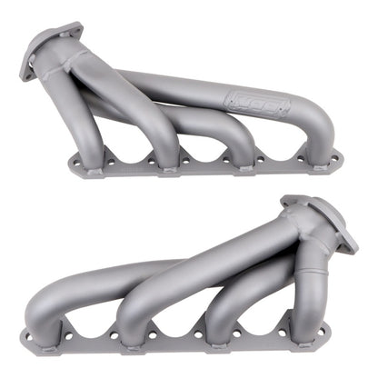 BBK 79-93 Mustang 351 Swap Shorty Unequal Length Exhaust Headers - 1-5/8 Titanium Ceramic - Graveyard Performance
