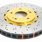 DBA 03-05 Evo 8/9 Front Drilled & Slotted 5000 Series 2 Piece Rotor Assembled w/ Gold Hat