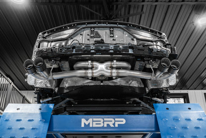 MBRP 20-23 Chevrolet Corvette C8 3in Cat Back Quad Split Rear Exit w/ Carbon Fiber Tips - T304 - Graveyard Performance