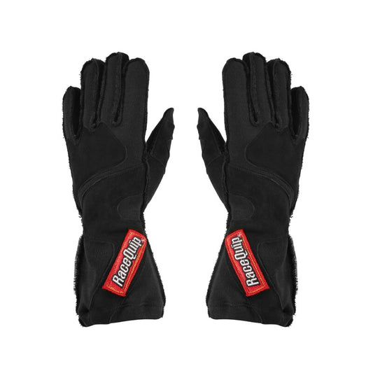 RaceQuip 356 Series 2 Layer Nomex Outseam Race Gloves SFI 3.3 / 5 All Black Large