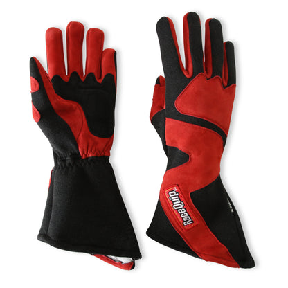 RaceQuip SFI-5 Red/Black Medium Long Angle Cut Glove - Graveyard Performance