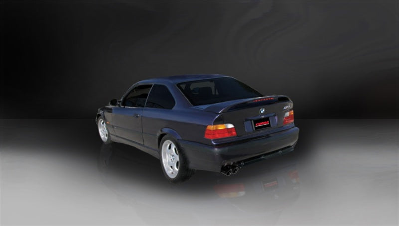 Corsa 1992-1999 BMW 325i/is Coupe E36 Black Sport Cat-Back Exhaust - Graveyard Performance