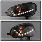 Spyder Volkswagen GTI 06-09/Jetta 06-09 Xenon/HID Model Only - DRL Black PRO-YD-VG06-HID-DRL-BK