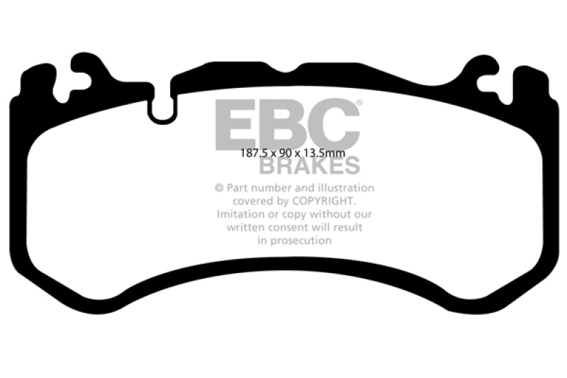 EBC 08-13 Mercedes-Benz C63 AMG (W204) 6.2 Bluestuff Front Brake Pads - Graveyard Performance