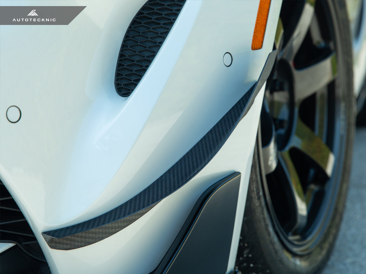 AutoTecknic Front Bumper Dry Carbon Canard Set - A90 Supra 2020-Up