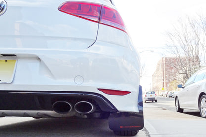 Rally Armor 15-17.5 MKVII VW Golf R Black UR Mud Flap w/Blue Logo - Graveyard Performance