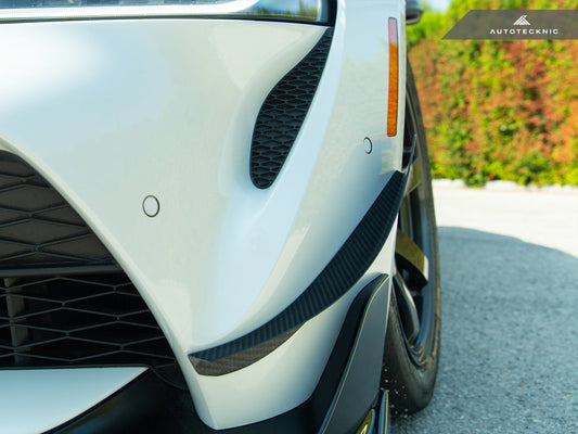 AutoTecknic Front Bumper Dry Carbon Canard Set - A90 Supra 2020-Up