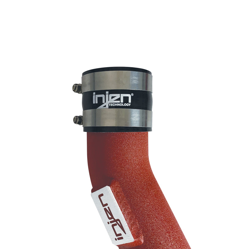 Injen 15-16 BMW M3(F80)/M4 (F82/83) 3.0L L6 Twin Turbo 2PC Aluminum Int. Charge Pipe - Wrinkle Red - Graveyard Performance