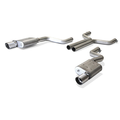 BBK 2015-16 Mustang GT Varitune Complete Cat Back Exhaust System (Includes Resonator Delete X-Pipe) - Graveyard Performance