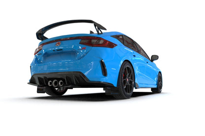 Rally Armor 23-26 Honda Civic Type R Black Mud Flap Light Blue Logo - Graveyard Performance