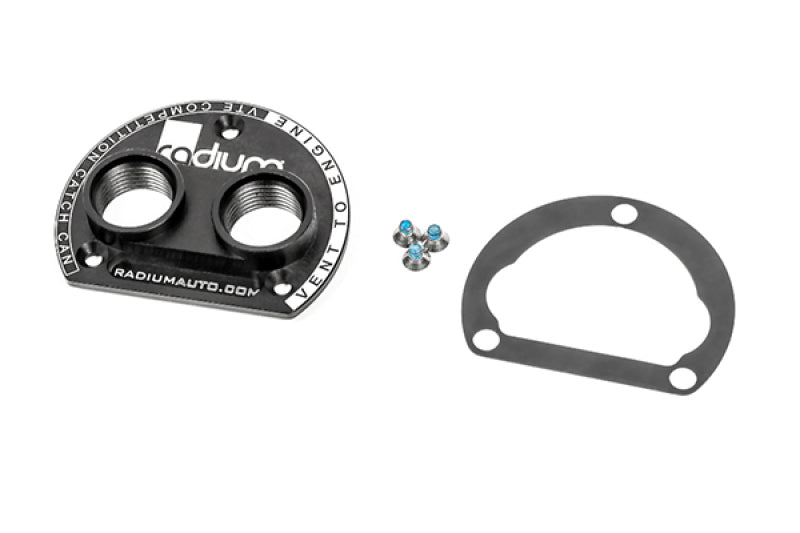 Radium VTA to VTE Competition Catch Can Adapter - 10AN Orb Ports - Graveyard Performance