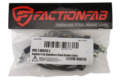 FactionFab Rear Stainless Steel Brake Lines Subaru WRX 2008-2018 - Graveyard Performance