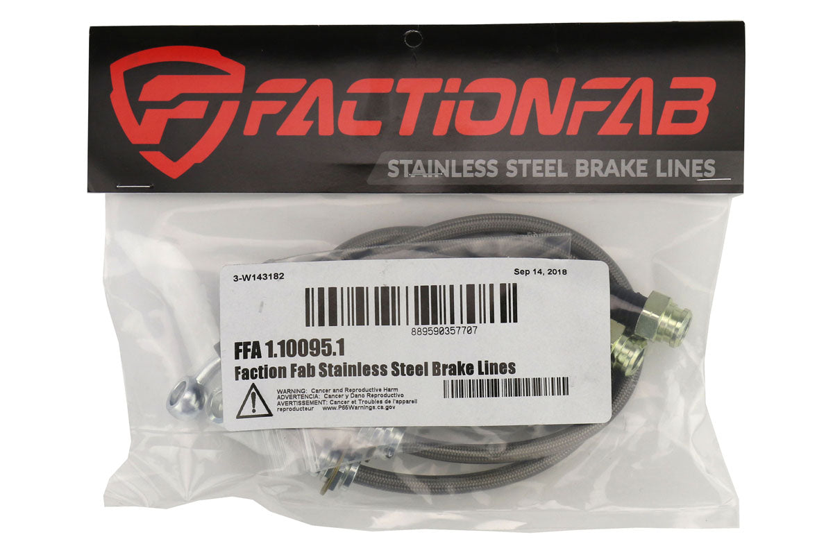 FactionFab Rear Stainless Steel Brake Lines Subaru WRX 2002-2007 - Graveyard Performance