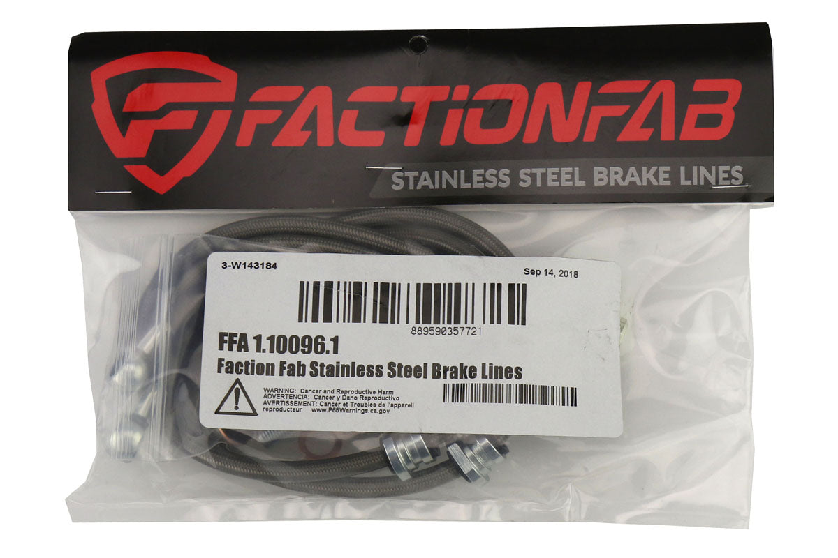 FactionFab Rear Stainless Steel Brake Lines Subaru STI 2004-2007 - Graveyard Performance