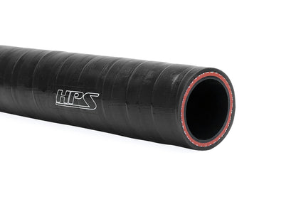 HPS 3/4" (19mm), FKM Lined Oil Resistant High Temperature Reinforced Silicone Hose, 5 Feet Long, Black