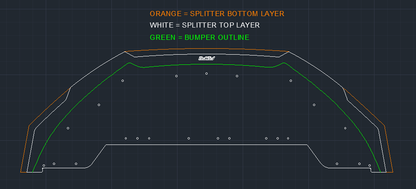Ford Focus SE (2015-2018) Front Splitter V1 - FSPE