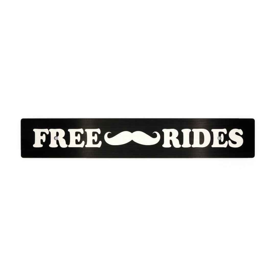 Billetworkz "Free Mustache Rides" License Plate Delete - Graveyard Performance