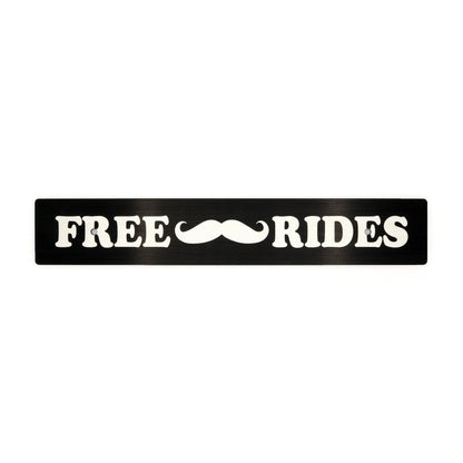 Billetworkz "Free Mustache Rides" License Plate Delete - Graveyard Performance