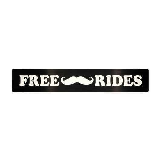Billetworkz "Free Mustache Rides" License Plate Delete - Graveyard Performance