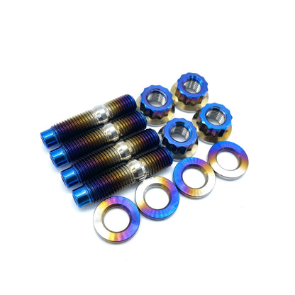 JDC Titanium Turbo to Manifold Stud Kit (Evo 4-10/Universal) - Graveyard Performance