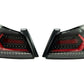 OLM Evolution Tail Lights (Clear Lens, Black Base, Red Bar) - 2015-2021 WRX / STI