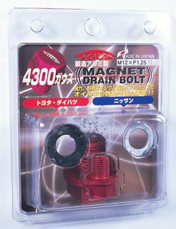 Project Kics Toyota/Daihatsu/Nissan Red Magnetic Drain Bolt - M12X1.25 - Graveyard Performance
