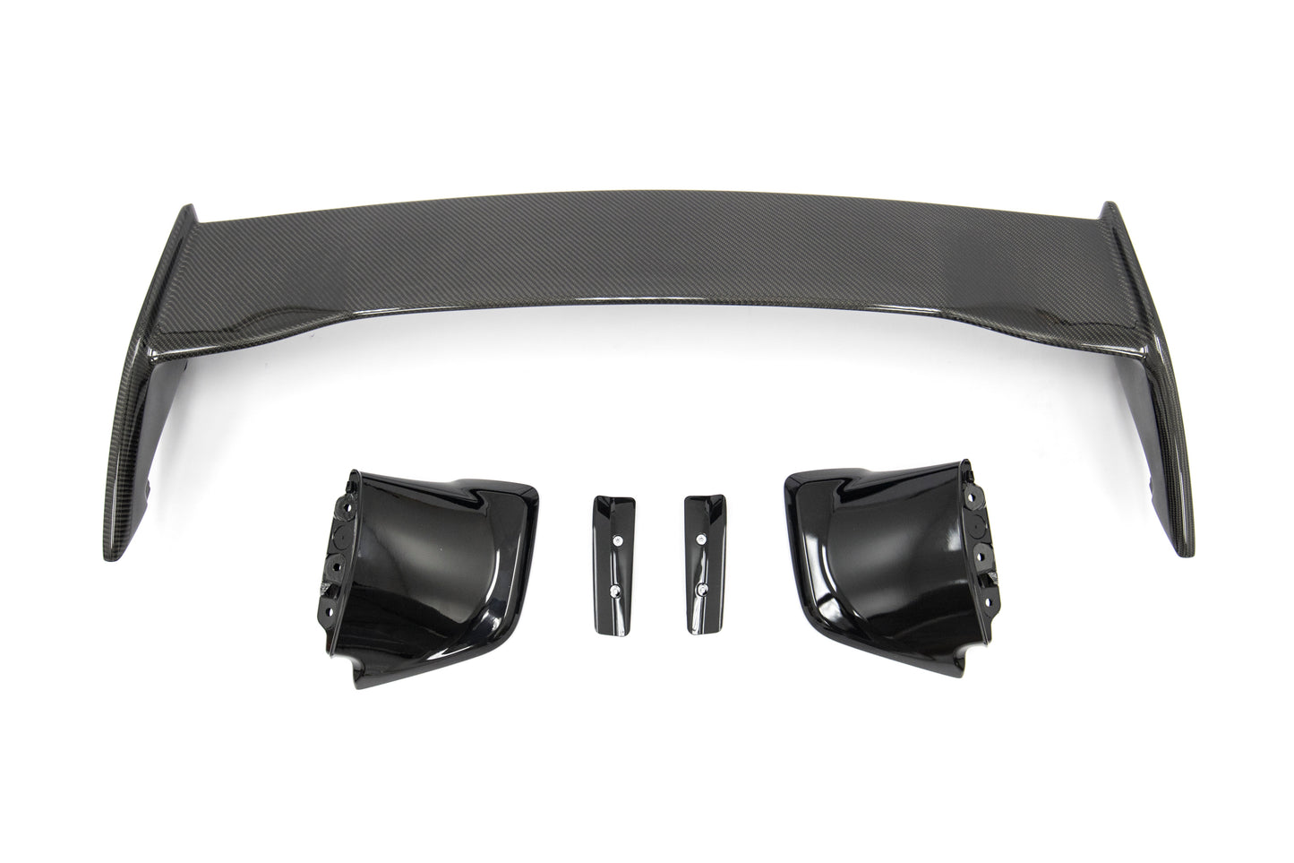 OLM Silverline Carbon Fiber OEM S Style Spoiler with Black Bases - 2015+ WRX / 2015+ STI - Graveyard Performance