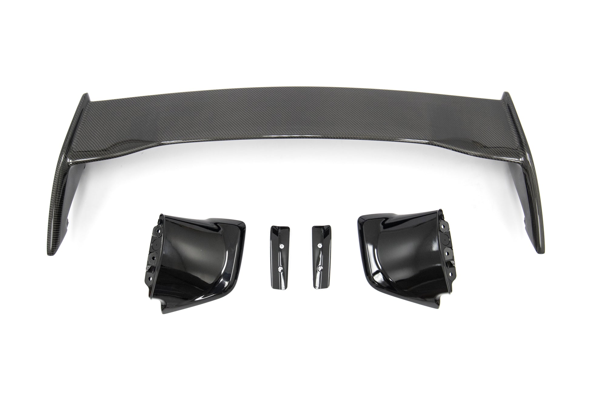 OLM Silverline Carbon Fiber OEM S Style Spoiler with Black Bases - 2015+ WRX / 2015+ STI - Graveyard Performance