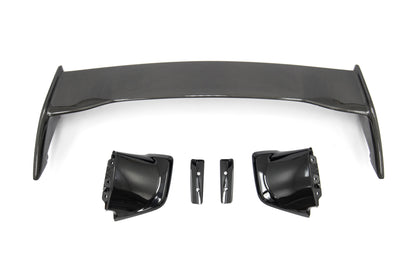 OLM Silverline Carbon Fiber OEM S Style Spoiler with Black Bases - 2015+ WRX / 2015+ STI - Graveyard Performance