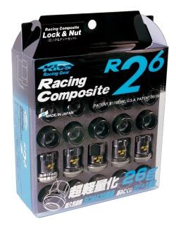 Project Kics 12X1.25 Black R26 Lug Nuts - 16+4 - Graveyard Performance