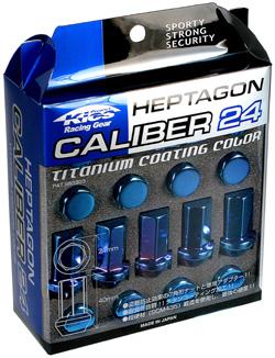 Project Kics 12X1.50 Titanium Blue Caliber Lug Nut - Graveyard Performance
