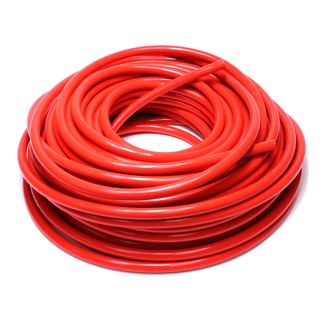 HPS 9/16 inch 14mm ID High Temperature Reinforced Silicone Heater Hose Tubing 50 Feet Roll Red