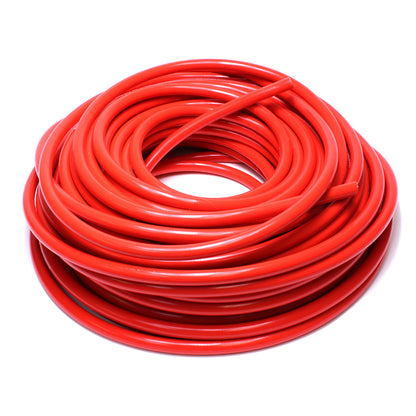 HPS 1/8 inch ID Red high temp reinforced silicone heater hose tubing 50 feet roll Max Temperature Rating: 350F Bend Radius: 1/2 inch