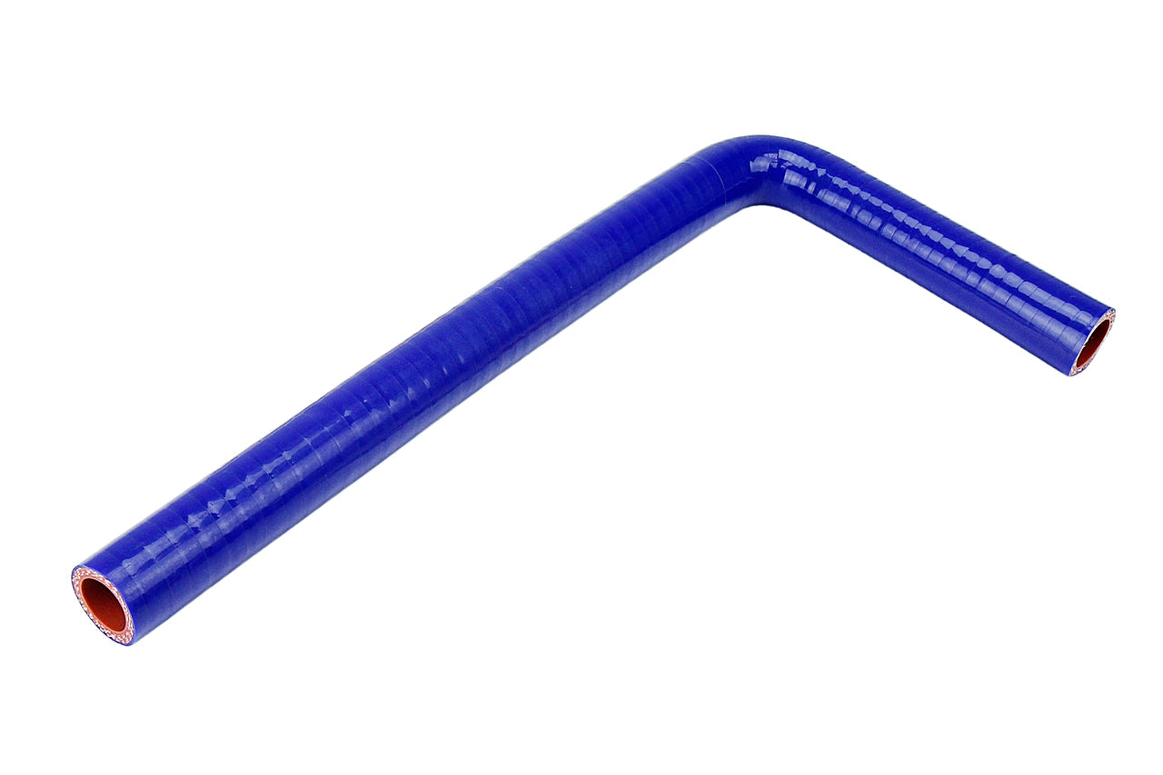 HPS 3/4 inch 19mm with 5 inch and 36 inch Leg Silicone 90 Degree Elbow Coupler Hose High Temp 4-ply Reinforced Blue