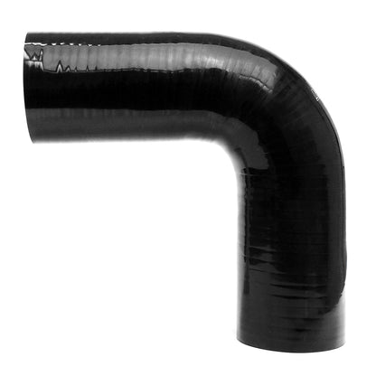 HPS 5/8 inch ID 10 inch Leg Silicone 90 Degree Elbow Coupler Hose High Temp 4-ply Reinforced Black 16mm ID