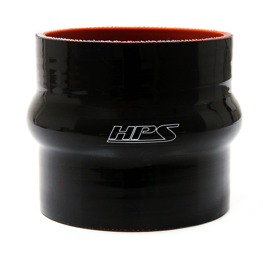HPS 3.5 inch ID 3 inch Long High Temp 4-ply Reinforced Silicone Hump Coupler Hose Black 89mm ID 76mm Length