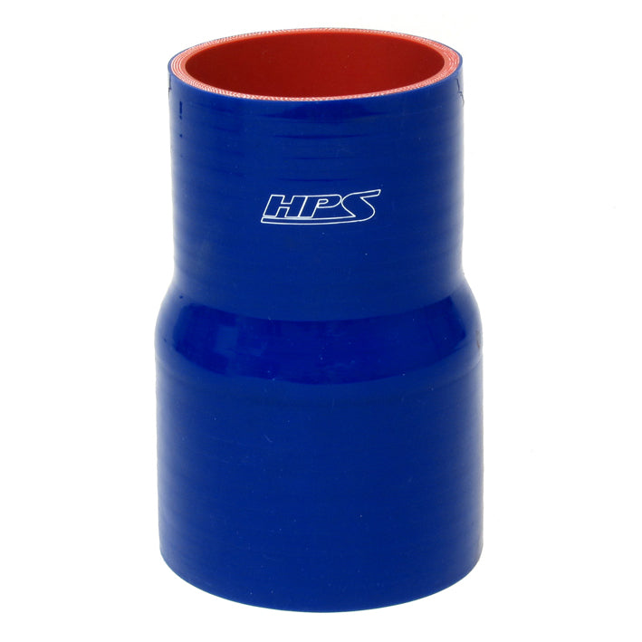 HPS 2 inch - 2.5 inch ID 4 inch Long High Temp 4-ply Reinforced Silicone Reducer Coupler Hose Blue 51mm - 63mm ID 102mm Length