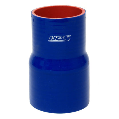 HPS 1.25 inch - 2 inch ID 4 inch Long High Temp 4-ply Reinforced Silicone Reducer Coupler Hose Blue 32mm - 51mm ID 102mm Length