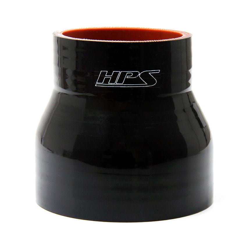 HPS 4-1/2 inch - 5 inch ID 3 inch Length Silicone Reducer Coupler Hose High Temp 4-Ply Reinforced Black 114mm - 127mm ID 76mm Long