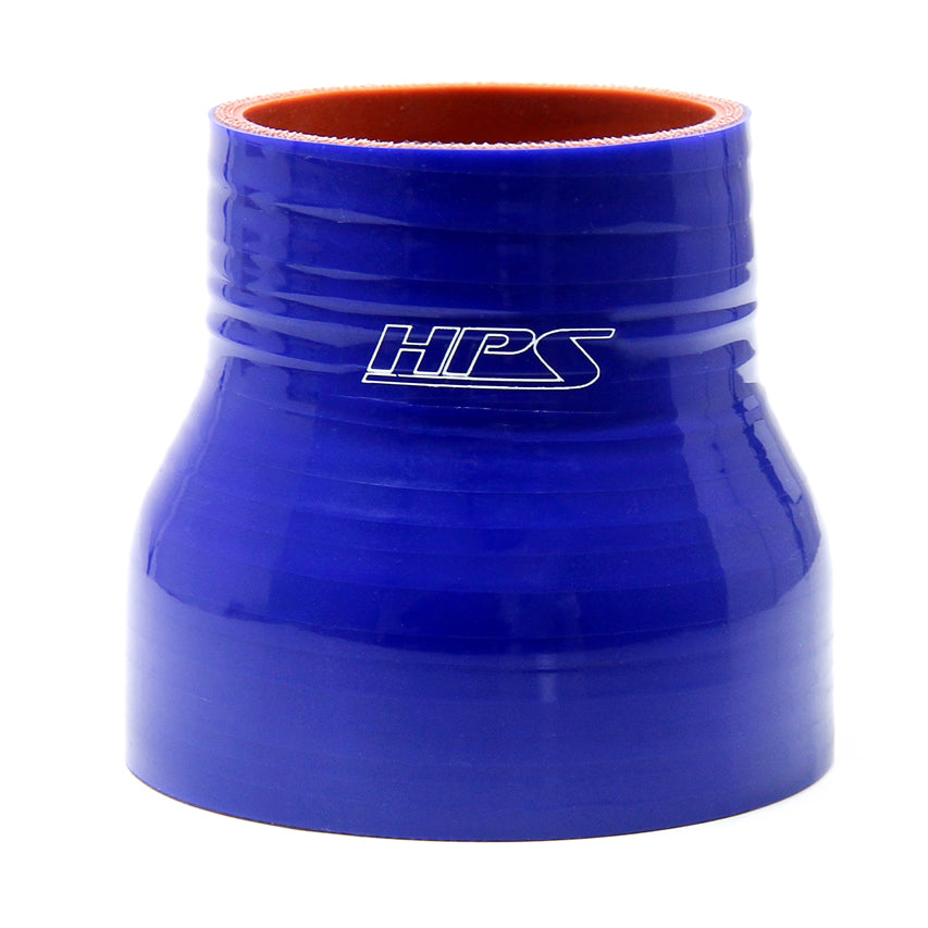 HPS 7/8 inch - 1.5 inch ID 3 inch Long High Temp 4-ply Reinforced Silicone Reducer Coupler Hose Blue 22mm - 38mm ID 76mm Length
